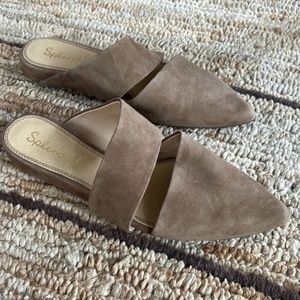 Splendid Tan Suede Mules